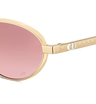 DIOR DiorCannage R1U women Gold Oval Sunglasses