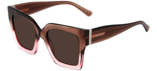 Jimmy Choo EDNA/S women Brown Geometric Sunglasses