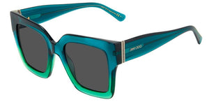 Jimmy Choo EDNA/S women Green Geometric Sunglasses