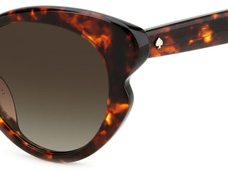 Kate Spade ELINA/G/S women Havana Squared Sunglasses