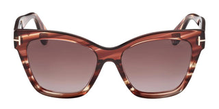 Tom Ford ELVIRA FT1217 women Havana Butterfly Sunglasses