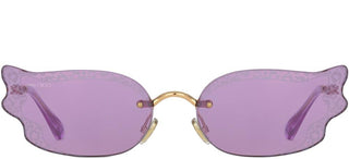 Jimmy Choo Ember/s Women Rose Gold Butterfly Sunglasses