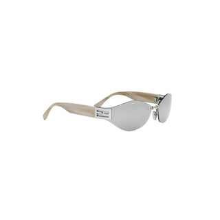 FENDI Baguette FE40159U women Silver Geometric Sunglasses