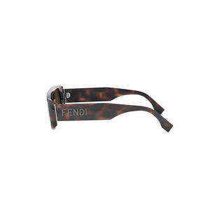 FENDI Fendi Signature FE40169I men Havana Rectangle Sunglasses