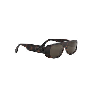 FENDI Fendi Signature FE40169I men Havana Rectangle Sunglasses