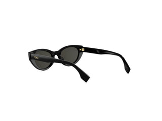 FENDI Lettering FE40209I women Black Cat Eye Sunglasses