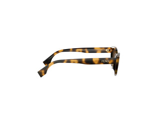 FENDI Lettering FE40209I women Havana Cat Eye Sunglasses