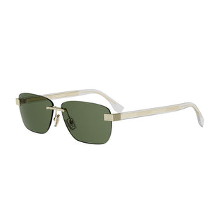 FENDI Sky FE40213U men Gold Geometric Sunglasses