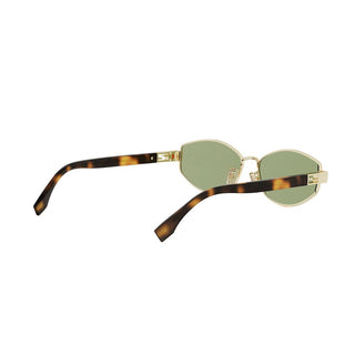 FENDI Baguette FE40216U women Gold Geometric Sunglasses