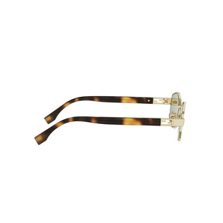 FENDI Baguette FE40216U women Gold Geometric Sunglasses