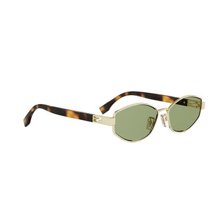 FENDI Baguette FE40216U women Gold Geometric Sunglasses