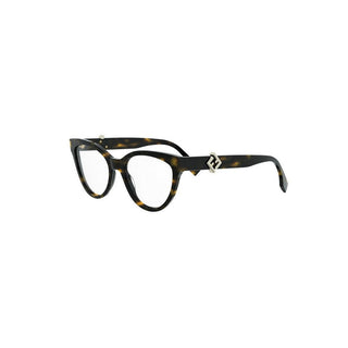 FENDI FF Diamonds FE50134I women Havana Cat Eye Eyeglasses