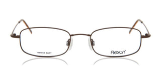 Flexon Flexon 603 Unisex Brown Rectangle Eyeglasses