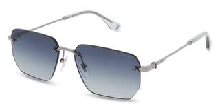 Police Force 8 Splq89 Unisex Ruthenium Rectangle Sunglasses
