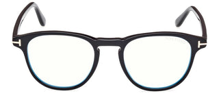 Tom Ford FT5899-B BLUE BLOCK men Black Squared Eyeglasses