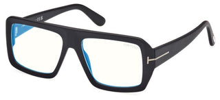 Tom Ford FT5903-B BLUE BLOCK men Black Squared Eyeglasses