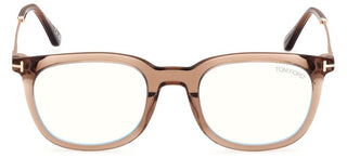 Tom Ford FT5904-B BLUE BLOCK men Brown Squared Eyeglasses