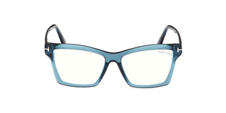Tom Ford Ft5964-b Blue Block Women Blue Squared Eyeglasses