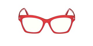 Tom Ford Ft5965-b Blue Block Women Red Geometric Eyeglasses