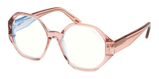 Tom Ford Ft5967-b Blue Block Women Pink Round Eyeglasses