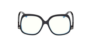 Tom Ford Ft5968-b Blue Block Women Black Oversize Eyeglasses