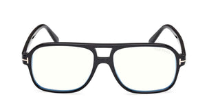 Tom Ford FT6058-B BLUE BLOCK unisex Black Pilot Eyeglasses