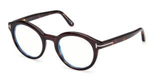 Tom Ford FT6061-B BLUE BLOCK unisex Havana Round Eyeglasses