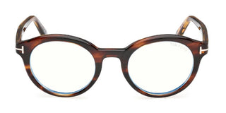 Tom Ford FT6061-B BLUE BLOCK unisex Havana Round Eyeglasses