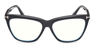 Tom Ford Ft6064-b Blue Block Unisex Black Butterfly Eyeglasses