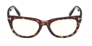 Tom Ford FT6066-B BLUE BLOCK unisex Havana Rectangle Eyeglasses