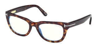 Tom Ford FT6066-B BLUE BLOCK unisex Havana Rectangle Eyeglasses