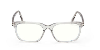 Tom Ford FT6080-B BLUE BLOCK men Grey Geometric Eyeglasses