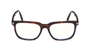 Tom Ford FT6080-B BLUE BLOCK men Havana Geometric Eyeglasses