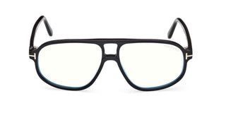 Tom Ford FT6082-B BLUE BLOCK unisex Black Pilot Eyeglasses
