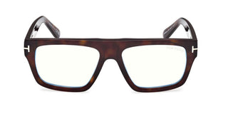 Tom Ford FT6084-B BLUE BLOCK unisex Havana Rectangle Eyeglasses