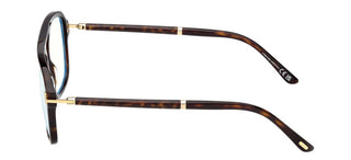 Tom Ford FT6086-B BLUE BLOCK unisex Havana Geometric Eyeglasses