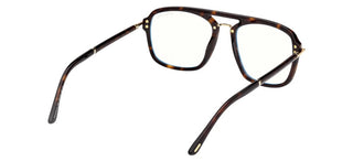 Tom Ford FT6086-B BLUE BLOCK unisex Havana Geometric Eyeglasses