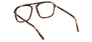 Tom Ford FT6086-B BLUE BLOCK unisex Havana Geometric Eyeglasses