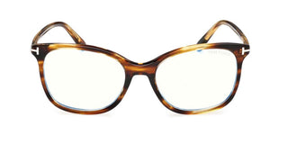 Tom Ford FT6089-B BLUE BLOCK women Havana Geometric Eyeglasses
