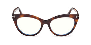 Tom Ford FT6091-B BLUE BLOCK women Havana Cat Eye Eyeglasses