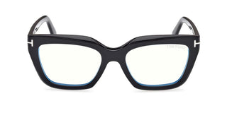 Tom Ford Ft6093-b Blue Block Women Black Cat Eye Eyeglasses