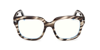 Tom Ford FT6094-B BLUE BLOCK women Havana Geometric Eyeglasses