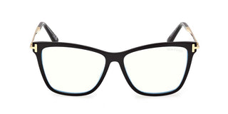 Tom Ford Ft6097-b Blue Block Unisex Black Butterfly Eyeglasses