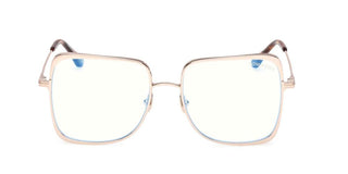 Tom Ford FT6098-B BLUE BLOCK women Rose gold Butterfly Eyeglasses