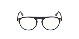 Tom Ford FT6118-B BLUE BLOCK unisex Black Pilot Eyeglasses