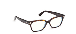 Tom Ford FT6171-B BLUE BLOCK women Havana Rectangle Eyeglasses