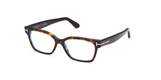 Tom Ford FT6171-B BLUE BLOCK women Havana Rectangle Eyeglasses