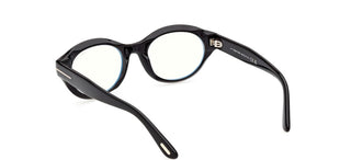 Tom Ford FT6172-B BLUE BLOCK women Black Oval Eyeglasses