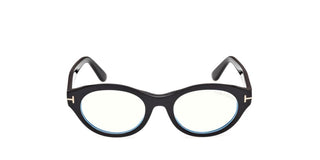 Tom Ford FT6172-B BLUE BLOCK women Black Oval Eyeglasses