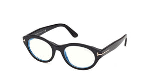 Tom Ford FT6172-B BLUE BLOCK women Black Oval Eyeglasses